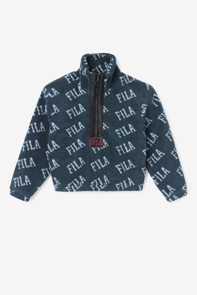 Fila Jakke Dame Svart Jayla Sherpa Half Zip 750123-KSQ